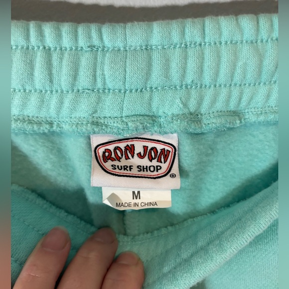 Ron Jon Women Medium Teal Sweatpants Pull On Joggers Casual Comfy Loungewear - Picture 3 of 5